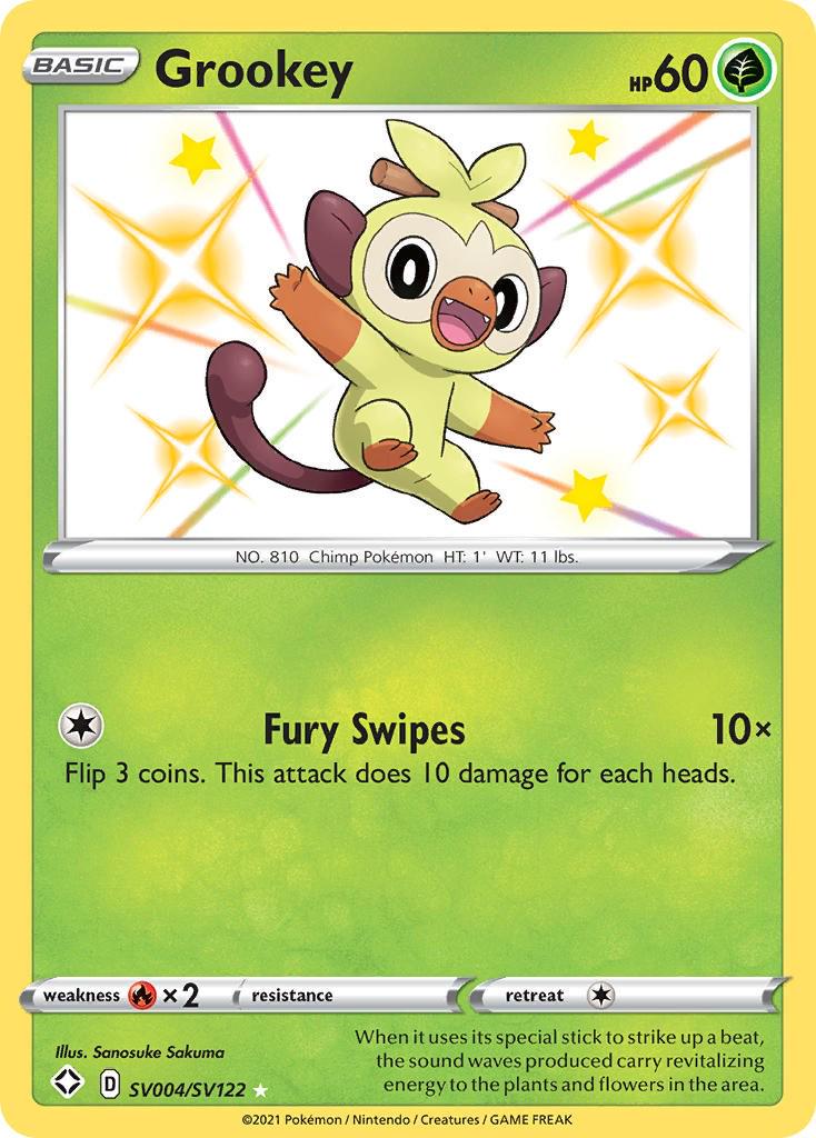 Shining Fates Grookey Pokémon card